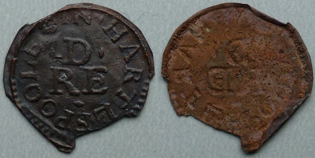 Hartlepool, Roger Dobson 1662 farthing, electrotype reverse Hartlepool, Roger Dobson 1662 farthing, electrotype reverse